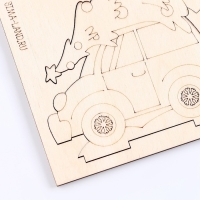 Заготовки для творчества. Роспись по дереву &laquo;Новый год! Машинка&raquo;
