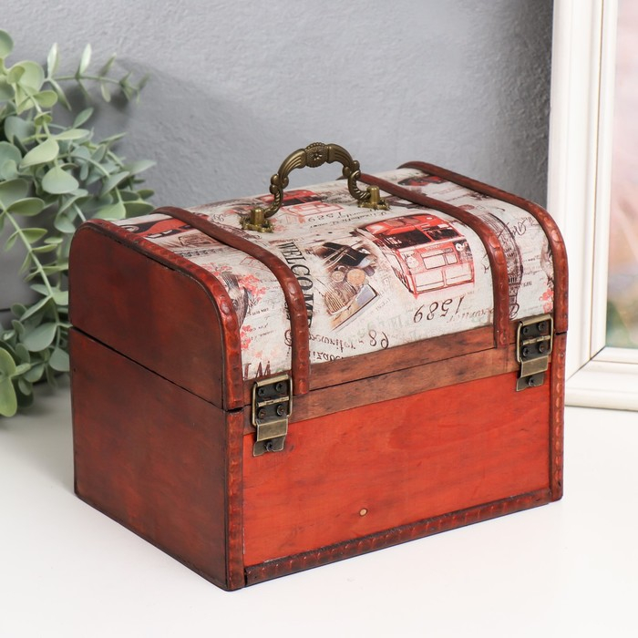 Шкатулка дерево сундучок Шкатулка дерево сундучок "Париж" 15х20х15 см