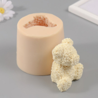 Молд силиконовый "Мишка из роз" 7,х5,3х8 см МИКС