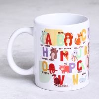 Кружка &laquo;Английский алфавит&raquo; зверята, 320 мл