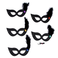 Маска карнавальная &laquo;Незнакомка&raquo; с пером МИКС