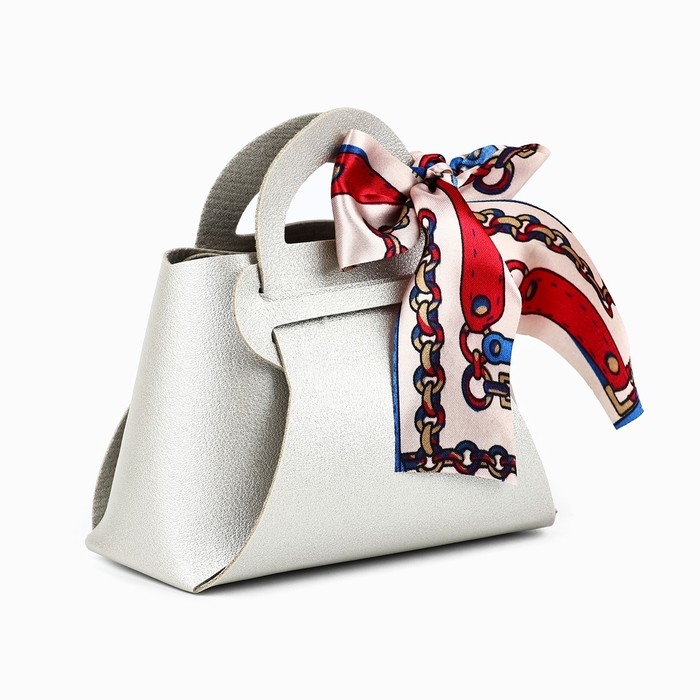 Сумочка подарочная &laquo;Серебро&raquo;, 12 х 13 х 5.5 см