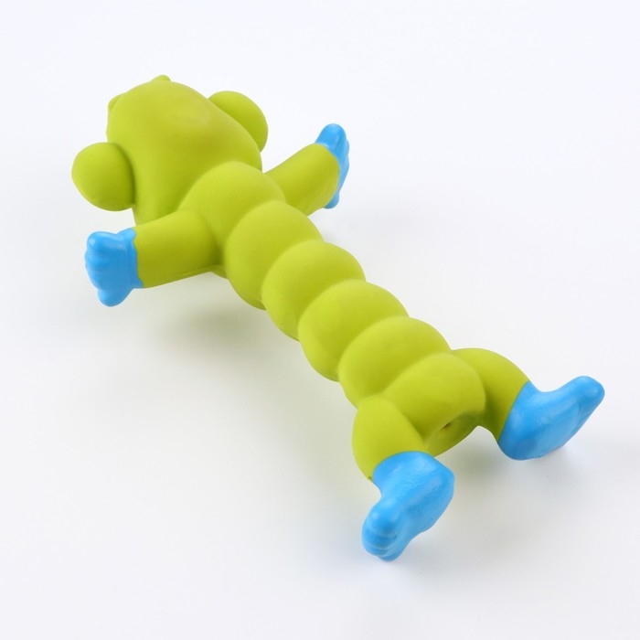 Игрушка пищащая для собак из латекса Игрушка пищащая для собак из латекса "Обезьянка", 21 см, зелёная