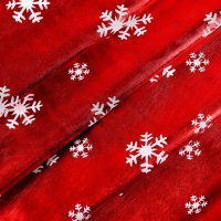 Лоскут для рукоделия «Белые снежинки», красный, 50 × 150 см Лоскут для рукоделия «Белые снежинки», красный, 50 × 150 см