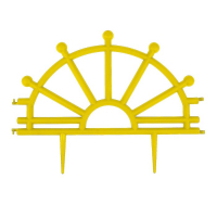 Ограждение декоративное, 32 &times; 280 см, 7 секций, пластик, жёлтое, &laquo;Штурвал&raquo;