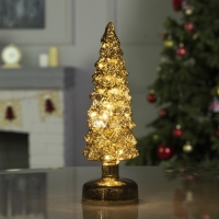Светодиодная фигура «Золотистая ёлка» 9 × 29 × 9 см, стекло, батарейки АААх3 (не в комплекте), свечение тёплое белое Светодиодная фигура «Золотистая ёлка» 9 × 29 × 9 см, стекло, батарейки АААх3 (не в комплекте), свечение тёплое белое