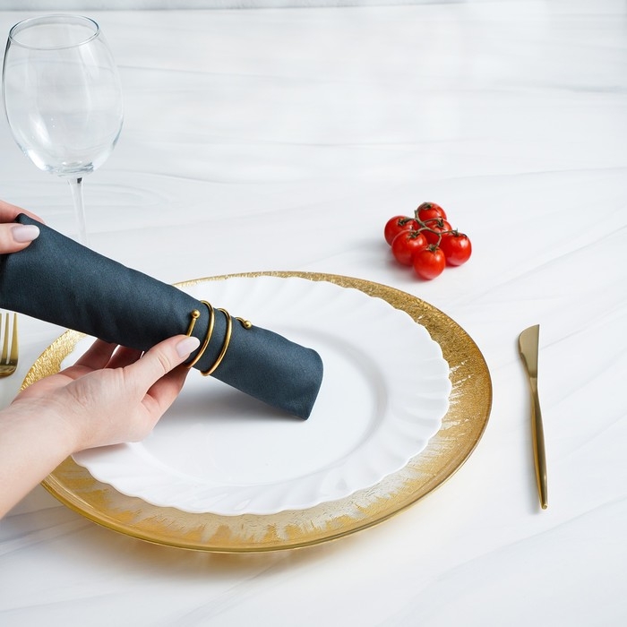 Кольцо для салфеток &laquo;Спираль&raquo;, 4,5&times;4 см, цвет золотой