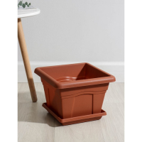 Горшок с поддоном &laquo;Квадро&raquo;, 8,1 л, цвет терракотовый