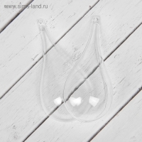 Заготовка - подвеска, раздельные части &laquo;Капля&raquo;, размер собранной: 5,3 &times; 5,3 &times; 11 см.