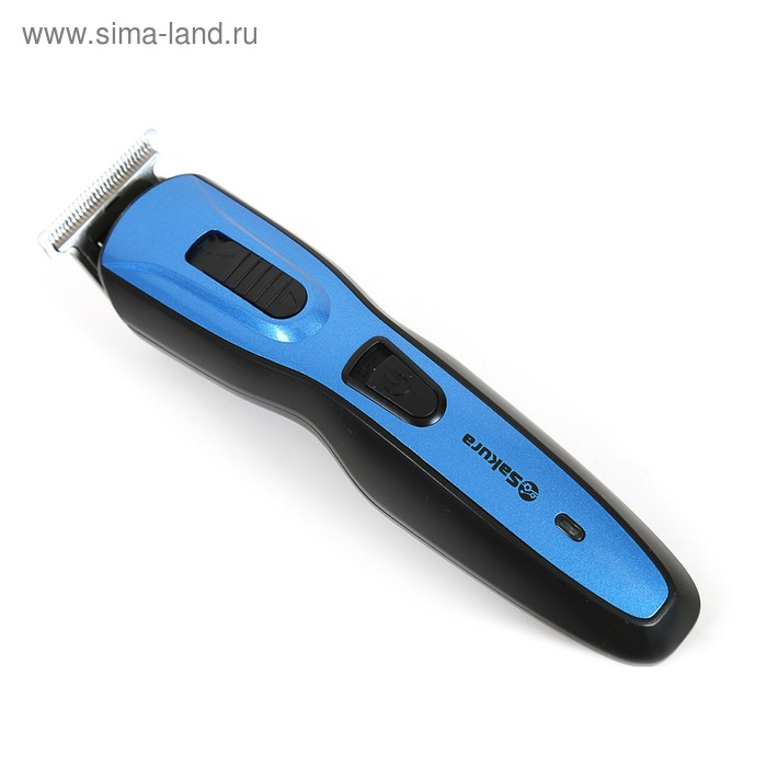 Триммер для волос Sakura SA-5523BL, 10 насадок, АКБ, чёрно-синий Триммер для волос Sakura SA-5523BL, 10 насадок, АКБ, чёрно-синий