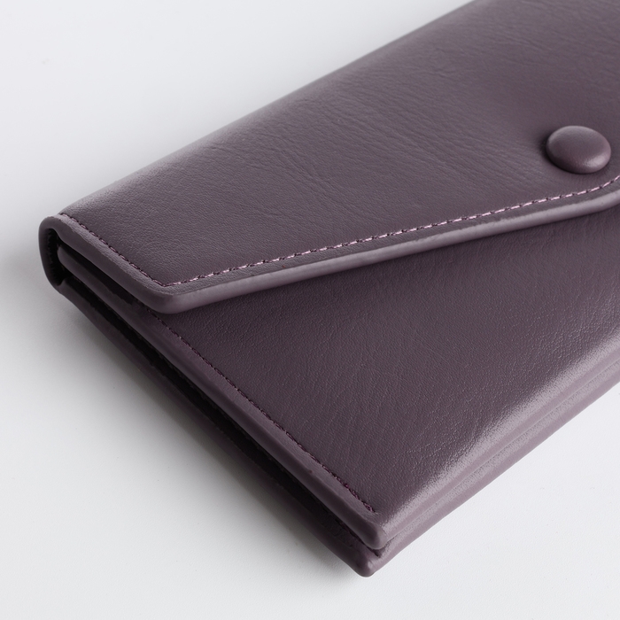 Кошелёк женский на кнопке, цвет фиолетовый Кошелёк женский на кнопке, цвет фиолетовый
