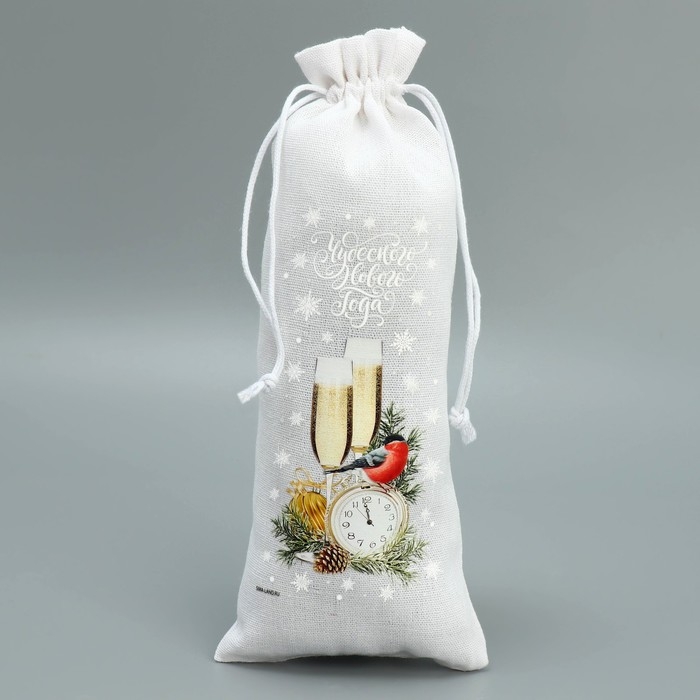 Мешок с термонаклейкой под бутылку «Шампанское», 13 х 31 см +/- 1.5 см, Новый год Мешок с термонаклейкой под бутылку «Шампанское», 13 х 31 см +/- 1.5 см, Новый год