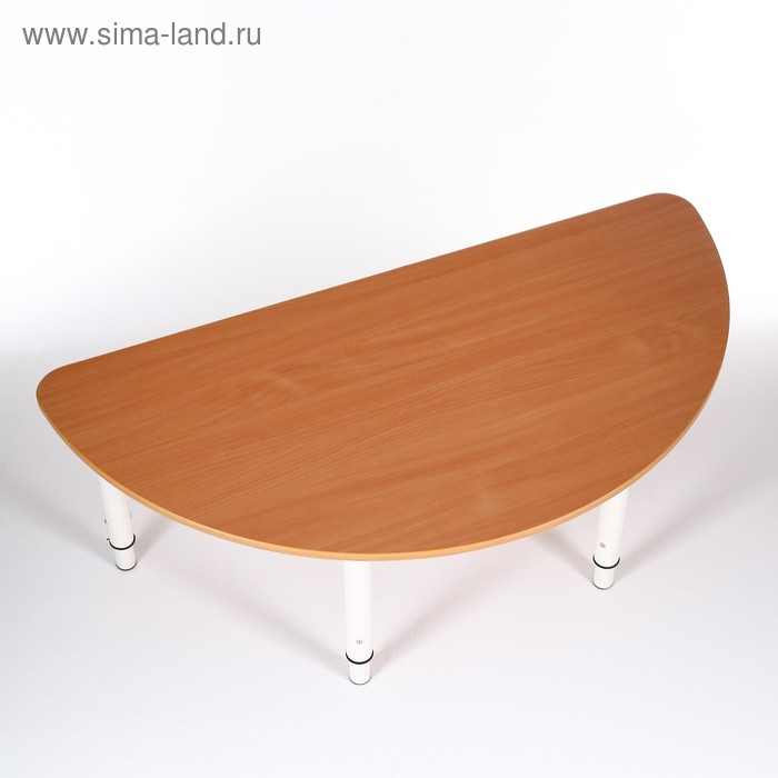 Стол Полукруг растущий гр.0-3 на металлокаркасе, Бук бавария светлый