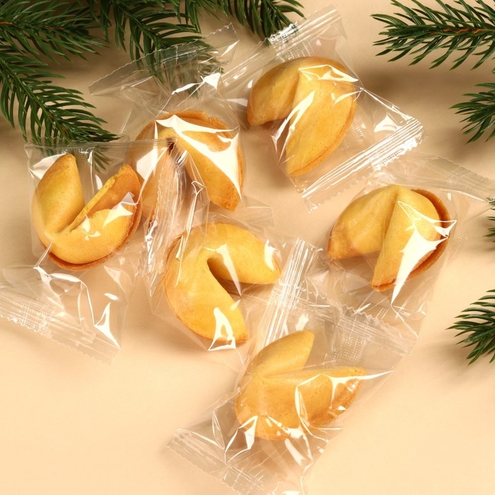 Печенье с предсказаниями &laquo;Новогодний джекпот&raquo; в коробке с колесом фортуны, 36 г (6 шт х 6 г).