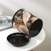 Горшок для цветов с поддоном Доляна «Голди.Птицы», 1,6 л, d=14 см, h=15,5 см, цвет чёрный Горшок для цветов с поддоном Доляна «Голди.Птицы», 1,6 л, d=14 см, h=15,5 см, цвет чёрный