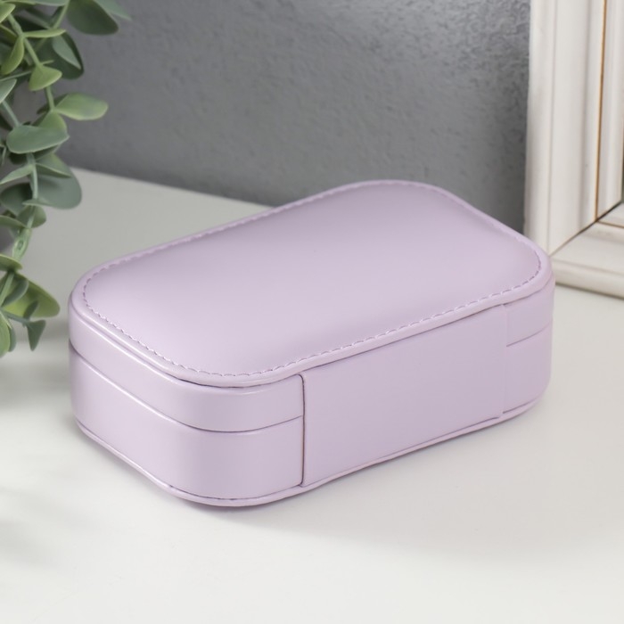 Шкатулка кожзам для украшений Шкатулка кожзам для украшений "Эмори" сиреневая15х10х4,5 см