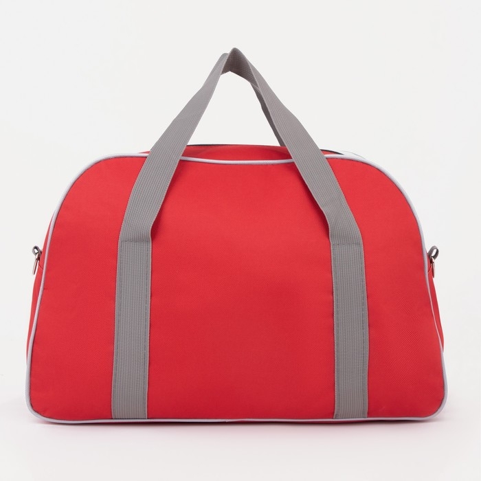 Сумка спортивная на молнии, наружный карман, средний размер, цвет серый/красный Сумка спортивная на молнии, наружный карман, средний размер, цвет серый/красный