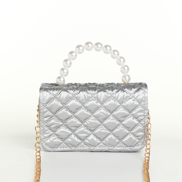 Сумка детская для девочки на молнии &laquo;Выбражулька&raquo;, цвет серебряный