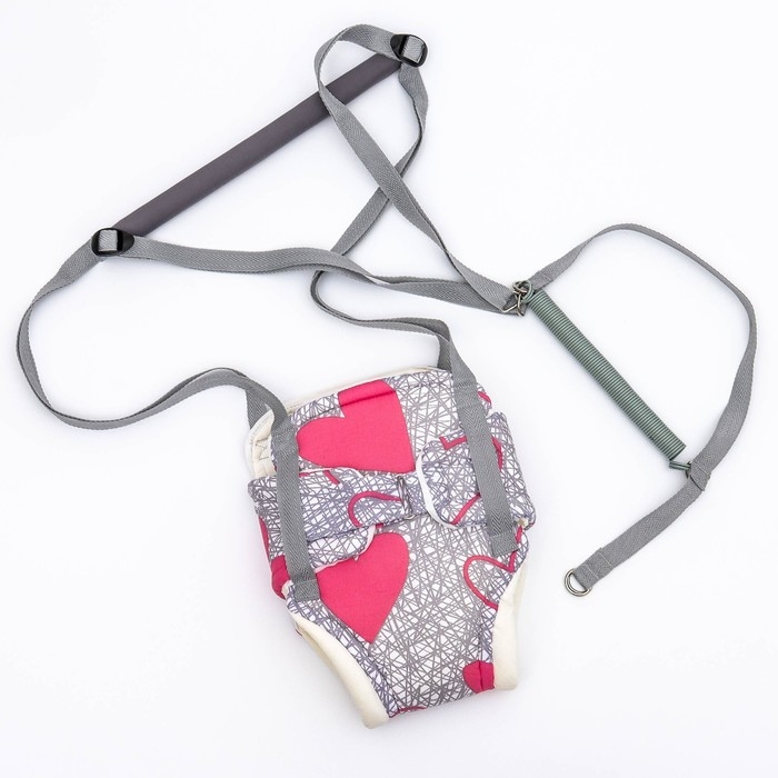 Прыгунки №1, 2в1 &laquo;Розовые сердечки&raquo; (прыгунки, качели, тарзанка)