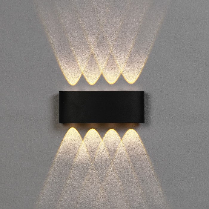 Светильник фасадный «Полусфера», FSD-067, 8 Вт, 3000К, 4 луча, IP65, 220 В, пластик, черный 100842 Светильник фасадный «Полусфера», FSD-067, 8 Вт, 3000К, 4 луча, IP65, 220 В, пластик, черный 100842