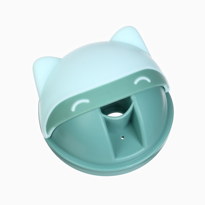 Поильник детский M&B &laquo;Котик&raquo; с трубочкой, от 9 мес., 280 мл., цвет серо-голубой