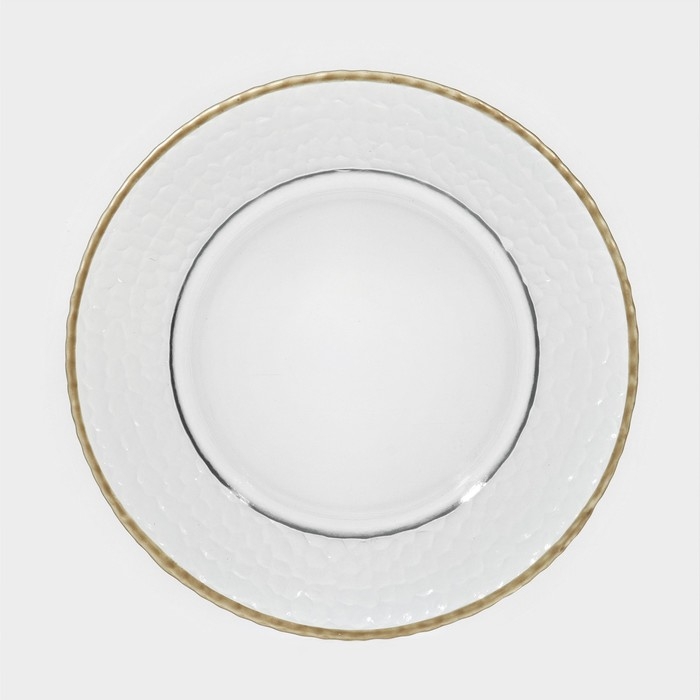 Тарелка подстановочная &laquo;Фишер&raquo;, d=35 см, цвет обводки золотой
