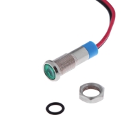 Светодиод, 12 В, 7,8 &times;16,5 мм, посадочный d=6 мм, зеленый