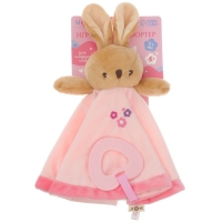 Комфортер - игрушка &laquo;Зайка&raquo;, погремушка, прорезыватель, цвет розовый, Mum&Baby