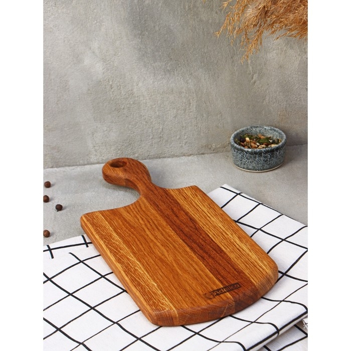 Доска разделочная и для подачи &laquo;Рубикон&raquo;, 30&times;15&times;2 см, дуб