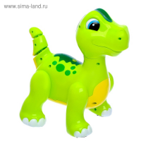 Робот динозавр &laquo;Умный питомец&raquo; ZHORYA, программируемый, на пульте управления, интерактивный: звук, свет, на батарейках, на русском языке
