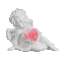 Фигура "Ангелочек с сердцем сидячий" 12х11см