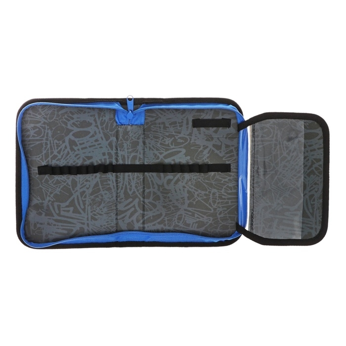 Пенал 1 секция, 130х200, откидная планка, ламинированный картон, для мальчика, синий/чёрный, Seventeen Пенал 1 секция, 130х200, откидная планка, ламинированный картон, для мальчика, синий/чёрный, Seventeen