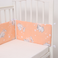 Бортик «Слонята», 4 части (2 части: 30х60 см, 2 части: 30х120 см), цвет персик Бортик «Слонята», 4 части (2 части: 30х60 см, 2 части: 30х120 см), цвет персик