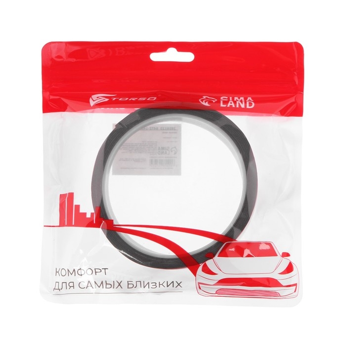 Клейкая лента TORSO, двусторонняя, усиленная, вспененная, 22 мм &times; 2 м