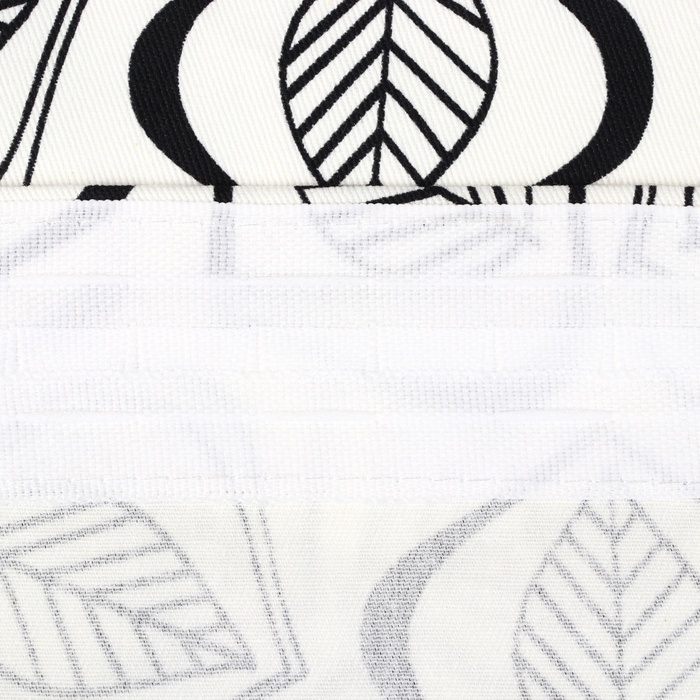 Комплект штор для кухни Этель Leaves 149х180 см - 2 шт, подхваты - 2 шт, 100% хл