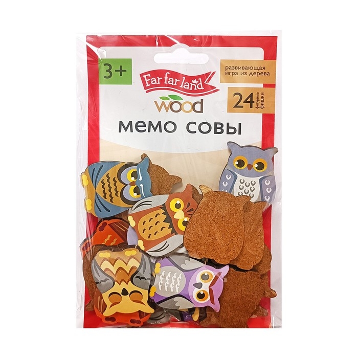 Игра настольная мемо &laquo;Совы&raquo; Far far land wood (24 фишки в коробке)