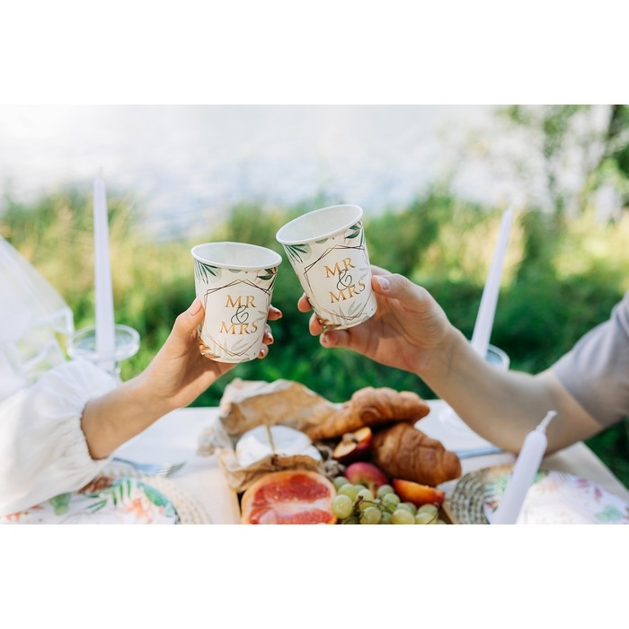 Стакан одноразовый бумажный MR&MRS, набор 6 шт, 250 мл Стакан одноразовый бумажный MR&MRS, набор 6 шт, 250 мл