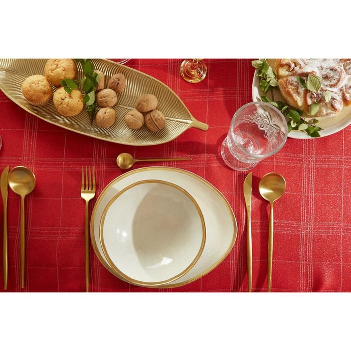 Скатерть Этель "Клетка" цв.серебро, 142*220 +/-3 см, 115 &plusmn;10 гр,100%