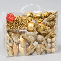 Набор украшений пластик 50 шт "Андромеда" золото