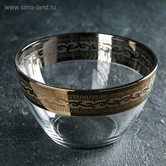 Салатник &laquo;Версаче&raquo;, d=19 см, цвет напыления золотой