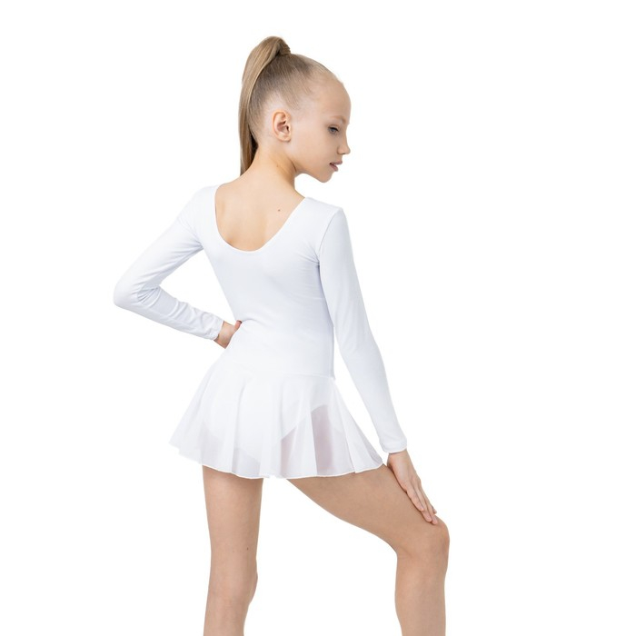 Купальник для гимнастики и танцев Grace Dance, р. 36, цвет белый