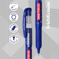 Ручка-роллер Erich Krause METRIX, узел 0.5, чернила синие, длина письма 1200 метров Ручка-роллер Erich Krause METRIX, узел 0.5, чернила синие, длина письма 1200 метров