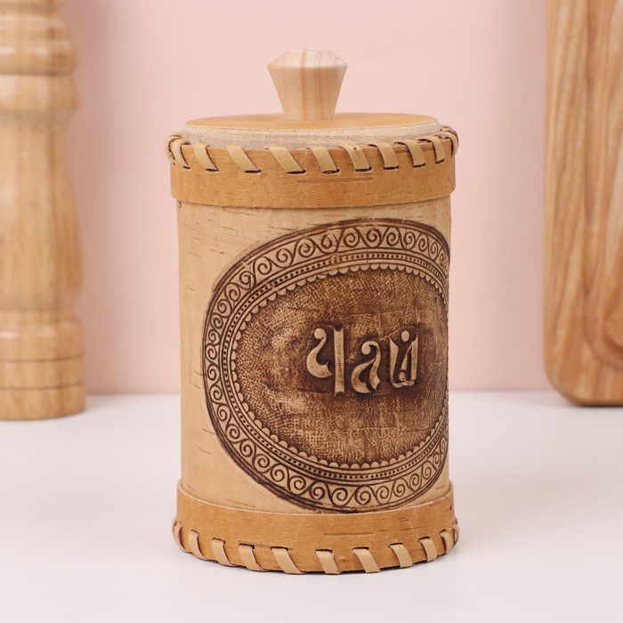 Туес «Чай», с тиснением, 8,5×8,5×12 см, береста Туес «Чай», с тиснением, 8,5×8,5×12 см, береста