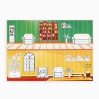 Наклейки детские c раскраской &laquo;Уютный дом&raquo;, 42 шт, 14.5 х 21 см