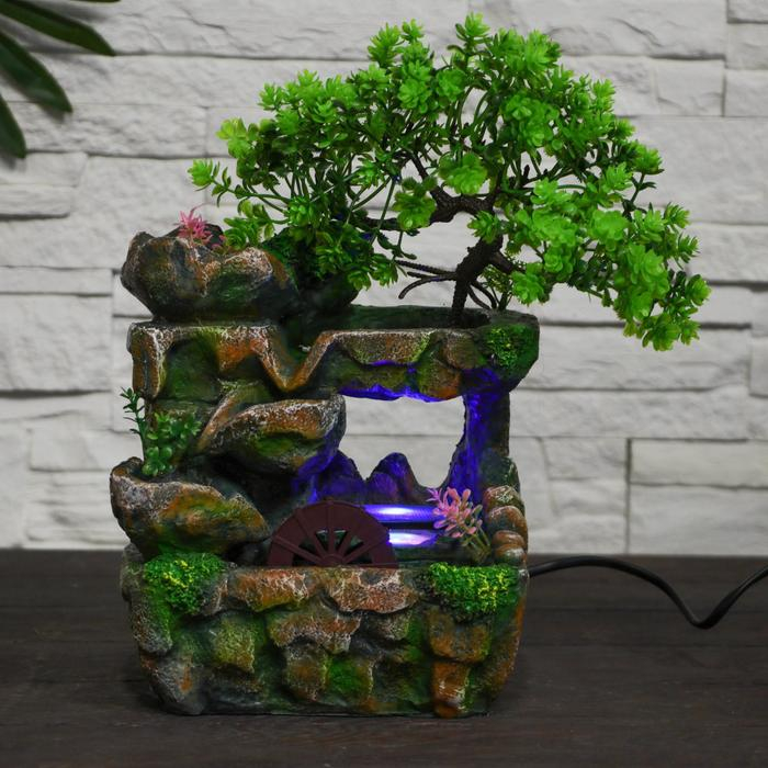 Фонтан "Летний сад" 16х30 см (с подсветкой, без шарика)