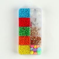 Набор для создания украшений &laquo;Бусины&raquo;, набор 6 цветов, фурнитура, леска