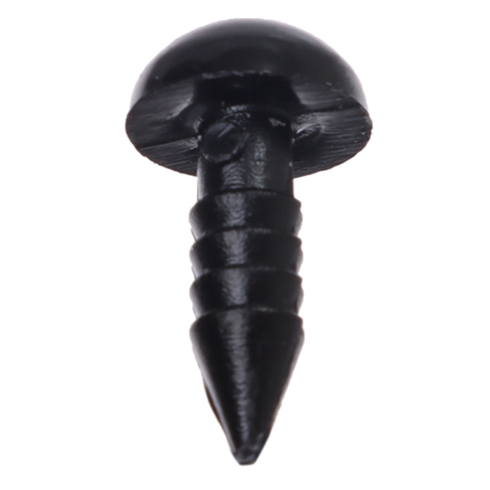 Глаза винтовые с заглушками, набор 40 шт., размер 1 шт. &mdash; 0,8 см, цвет чёрный