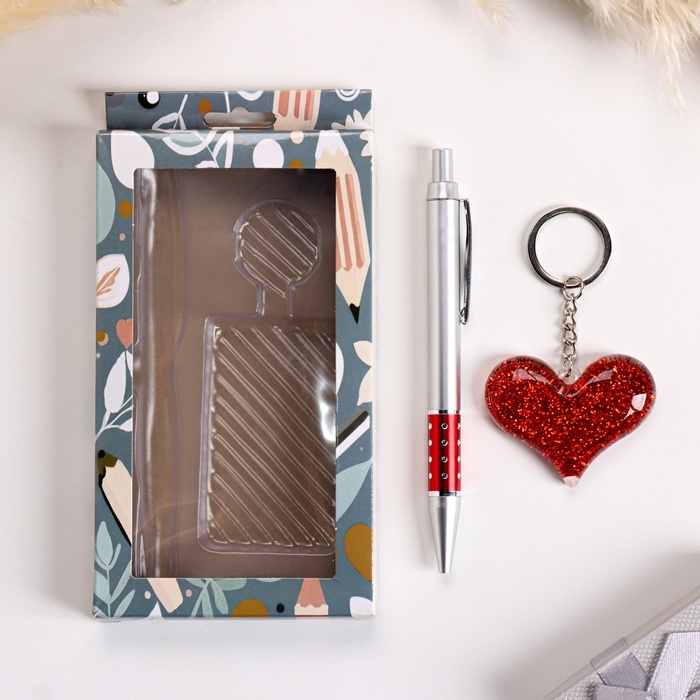 Набор подарочный 2в1 (ручка, брелок сердечко) Набор подарочный 2в1 (ручка, брелок сердечко)