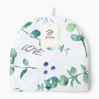 Грелка на чайник "Этель" Eucalyptus 28х28см, 100% хл., 190г/м2