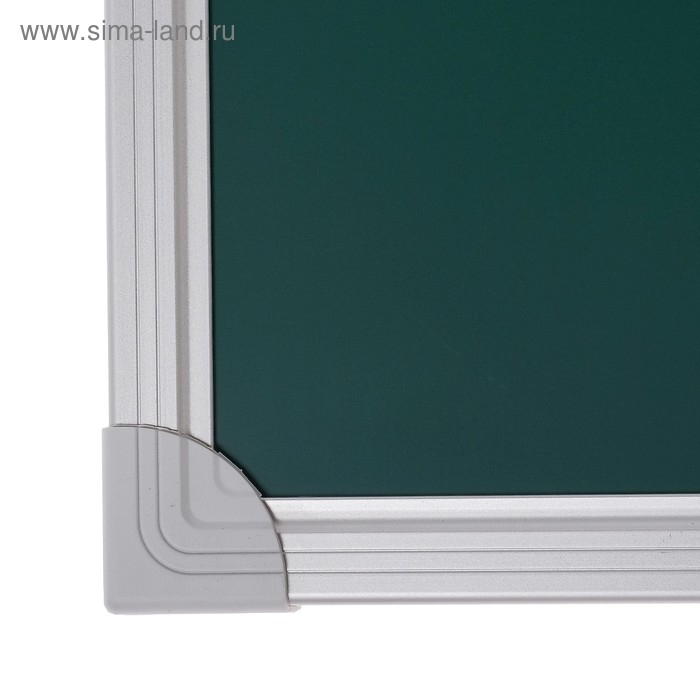 Доска магнитно-меловая, 90х120 см, ЗЕЛЁНАЯ, Calligrata СТАНДАРТ, в алюминиевой рамке, с полочкой